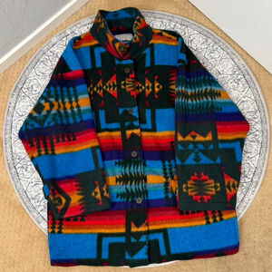 VTG NY10018 Mens Aztec print Long Sleeve Shirt